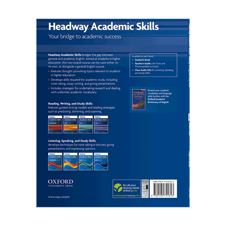 Headway Academic Skills   Reading   Writing and Study Skills Level 3 Student Book     BackCover
